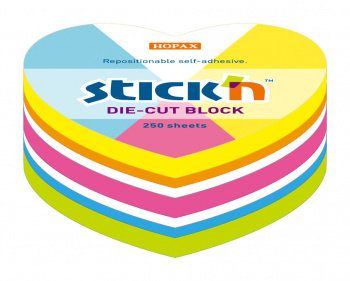 Блок самоклеящийся бумажный Stick`n 21836 64x67мм 250лист. неон ассорти 
