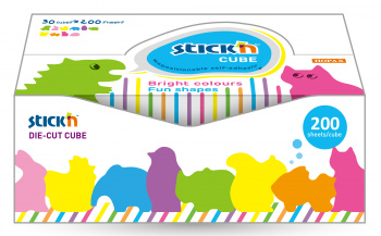 Блок самоклеящийся бумажный Stick`n 21791 64x67мм 200лист. ассорти 