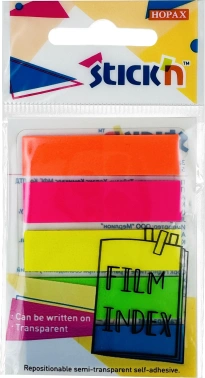Закладки самокл. пластиковые Stick`n 27084 45x12мм 5цв.в упак. 20лист
