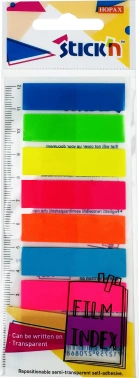 Закладки самокл. пластиковые Stick`n 27086 45x12мм 8цв.в упак. 10лист