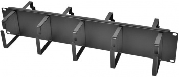 Кабельный органайзер горизонтальный ЦМО ГКО-2-9-9005 двухсторонний кольца 2U шир.:19