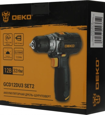 Дрель-шуруповерт Deko GCD12DU3 SET2 FU-Li-Ion