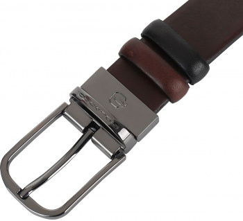 Ремень мужской Piquadro Black Square CU4877B3/TMN регулир. 125х3.5см темно-коричневый/черный натур.кожа