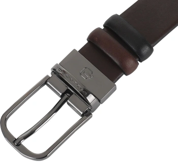 Ремень мужской Piquadro Black Square CU4877B3/TMN регулир. 125х3.5см темно-коричневый/черный натур.кожа