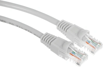 Патч-корд Buro UTP 4 пары cat.5E CCA molded 1м серый RJ-45 (m)-RJ-45 (m) (UTP-5E-1M-G)