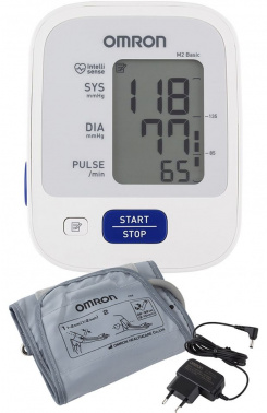 Тонометр автоматический Omron  M2 Basic (HEM-7121-ARU) с адаптером