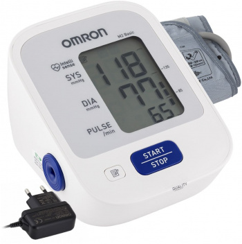 Тонометр автоматический Omron  M2 Basic (HEM-7121-ARU) с адаптером