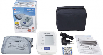 Тонометр автоматический Omron  M2 Basic (HEM-7121-ARU) с адаптером