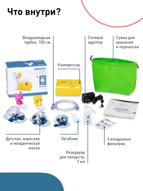 Ингалятор Omron NE-C24 Kids (NE-C801S-KDRU)