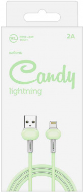 Кабель Redline Candy УТ000021990 USB (m)-Lightning (m) 1м зеленый