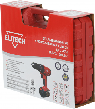 Дрель-шуруповерт Elitech ДА 12СЛ2 (Е2201.004.02)