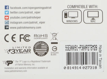 Накопитель SSD Patriot PCIe 3.0 x4 2TB P300P2TBM28