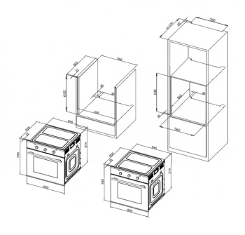 Духовой шкаф Электрический Hyundai HEO 6642 BG