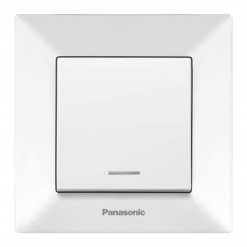 Выключатель Panasonic Arkedia скрыт. 1кл. с подсветкой IP20 белый глянцевый (упак.:1шт) (WMTC00022WH-RU)