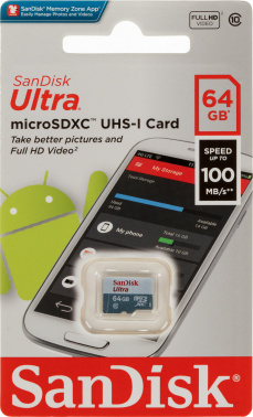 Флеш карта microSDXC 64GB Sandisk  SDSQUNR-064G-GN3MN