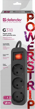 Сетевой удлинитель Defender G318