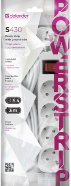 Сетевой удлинитель Defender S430