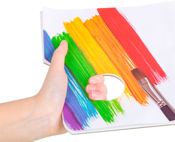Палитра для смешивания красок Deli 73629 прямоугольная A4 210х297мм наб.:30 листов бумага