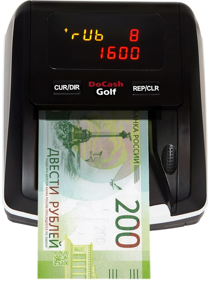Детектор банкнот DoCash Golf автоматический рубли АКБ