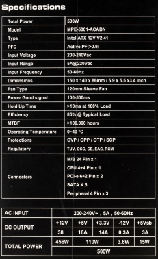 Блок питания Cooler Master ATX 500W Elite V4
