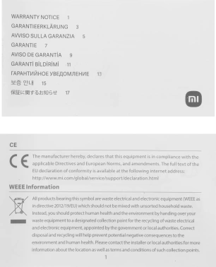 Кабель Xiaomi  Mi USB Type-C Cable 100cm