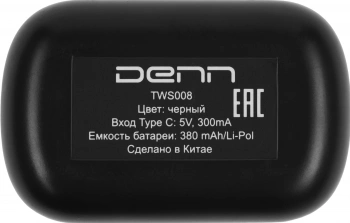 Гарнитура внутриканальные Denn TWS008