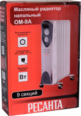 Радиатор масляный Ресанта ОМ-9А
