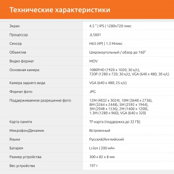 Видеорегистратор SunWind SD-412 Duo