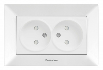 Розетка силов. Panasonic Arkedia WMTC02142WH-RU 2розет. скрыт. штор. IP20 белый (упак.:1шт)