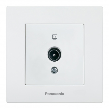 Розетка телев. Panasonic Karre Plus WKTC04522WH-RU проходная скрыт. IP20 белый (упак.:1шт)