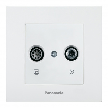 Розетка телев. Panasonic Karre Plus WKTC04602WH-RU концевая скрыт. IP20 белый (упак.:1шт)