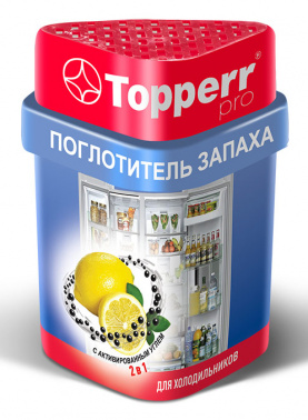 Поглотитель запаха для холодильников Topperr Лимон/Уголь