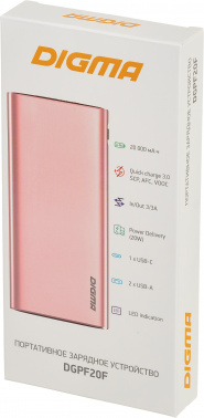 Мобильный аккумулятор Digma  DGPF20F