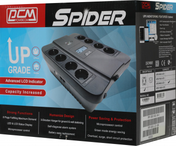 Источник бесперебойного питания Powercom Spider SPD-900U LCD USB
