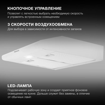 Вытяжка козырьковая Hyundai HFH 6130 W