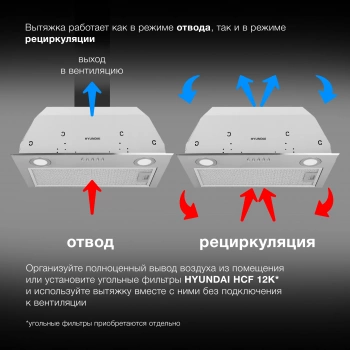 Вытяжка встраиваемая Hyundai HBB 6033 IX