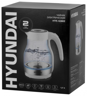 Чайник электрический Hyundai HYK-G3802