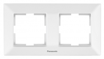 Рамка Panasonic Arkedia Slim WNTF08022WH-RU 2x горизонтальный монтаж пластик белый