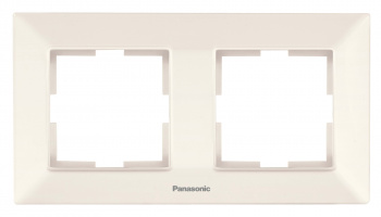 Рамка Panasonic Arkedia Slim WNTF08022BG-RU 2x горизонтальный монтаж пластик бежевый