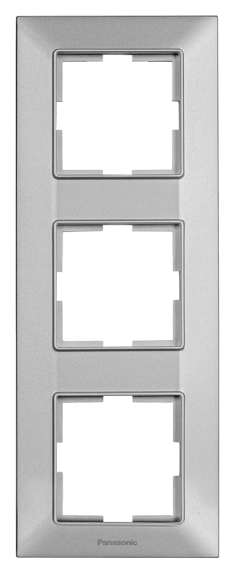 Рамка Panasonic Arkedia Slim WNTF08132SL-RU 3x вертикальный монтаж пластик серебро (упак.:1шт)