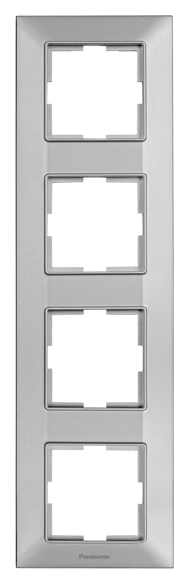 Рамка Panasonic Arkedia Slim WNTF08142SL-RU 4x вертикальный монтаж пластик серебро (упак.:1шт)