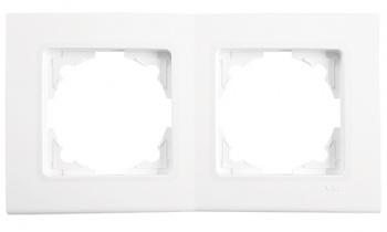 Рамка Panasonic Linnera S 91480002-RU 2x горизонтальный монтаж пластик белый