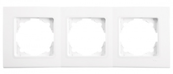 Рамка Panasonic Linnera S 91480003-RU 3x горизонтальный монтаж пластик белый