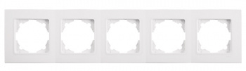 Рамка Panasonic Linnera S 91480005-RU 5x горизонтальный монтаж пластик белый