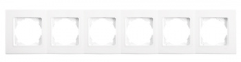Рамка Panasonic Linnera S 91480006-RU 6x горизонтальный монтаж пластик белый