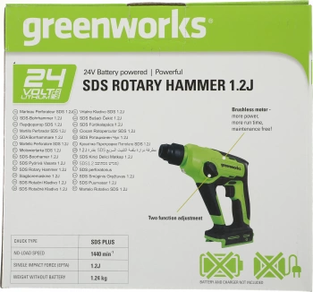 Перфоратор Greenworks GD24SDS1