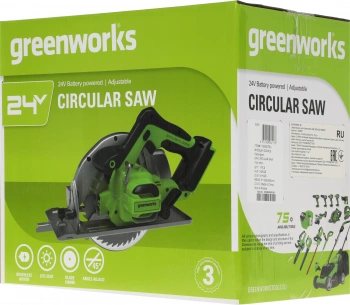 Циркулярная пила (дисковая) Greenworks GD24CS