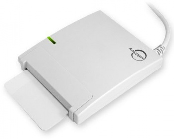 Компонент ПАК Aladdin Проф смарт-карт ридер Enterprise-класса с повыш ресурсом контакт груп+Микролифт USB 2.0 Type-A светло-серый+Рук пользов (JCR721-0AWRP)