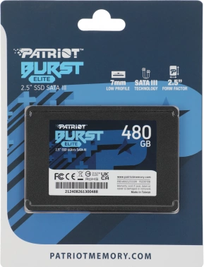 Накопитель SSD Patriot SATA-III 480GB PBE480GS25SSDR