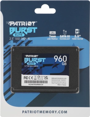Накопитель SSD Patriot SATA-III 960GB PBE960GS25SSDR